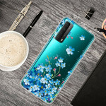 Huawei P Capa inteligente 2021 Blue Flower Bouquet