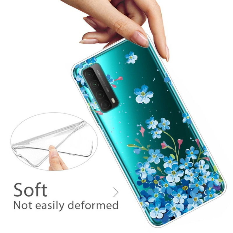 Huawei P Capa inteligente 2021 Blue Flower Bouquet