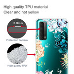 Huawei P Smart 2021 Capa transparente para flores de aguarela