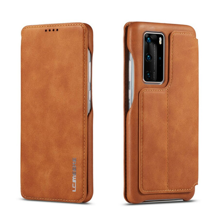 Tampa Flip Cover Huawei P40 LC.IMEEKE Efeito Couro