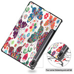 Capa inteligente Samsung Galaxy Tab S7 Stylus Holder Vintage Flowers