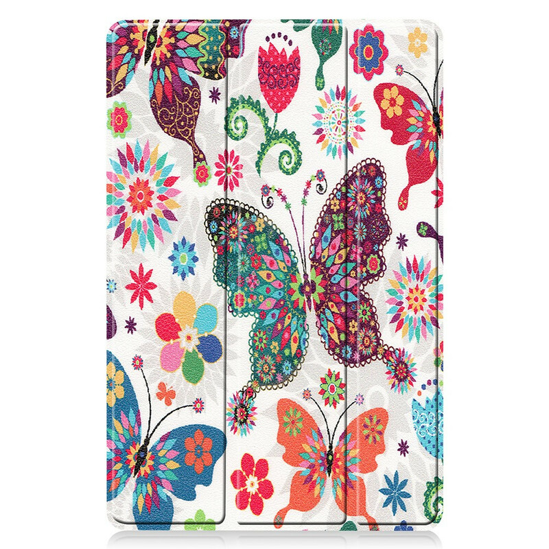 Capa inteligente Samsung Galaxy Tab S7 Stylus Holder Vintage Flowers