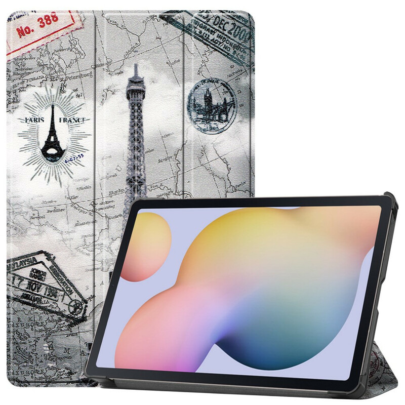 Capa Inteligente Samsung Galaxy Tab S7 Capa Stylus Torre Eiffel