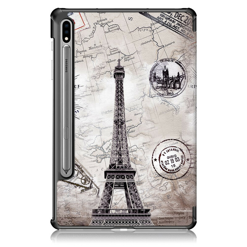 Samsung Galaxy Tab S7 Capa Inteligente Reforçada Torre Eiffel