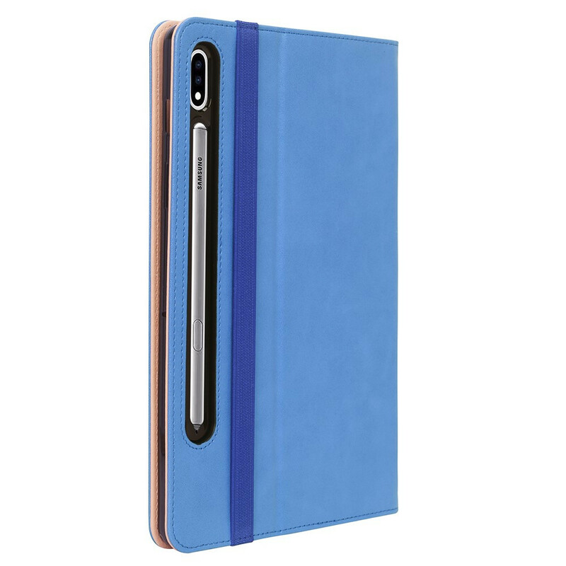 Samsung Galaxy Tab S7 Plus Estilo Capa de couro com correia