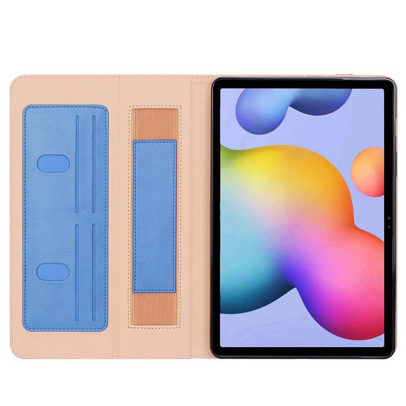 Samsung Galaxy Tab S7 Plus Estilo Capa de couro com correia