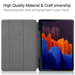 Capa Inteligente Samsung Galaxy Tab S7 Plus Três Flaps Stylus Holder