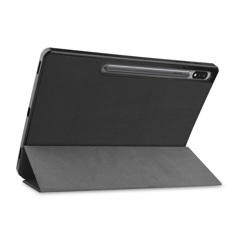 Capa Inteligente Samsung Galaxy Tab S7 Plus Três Flaps Stylus Holder