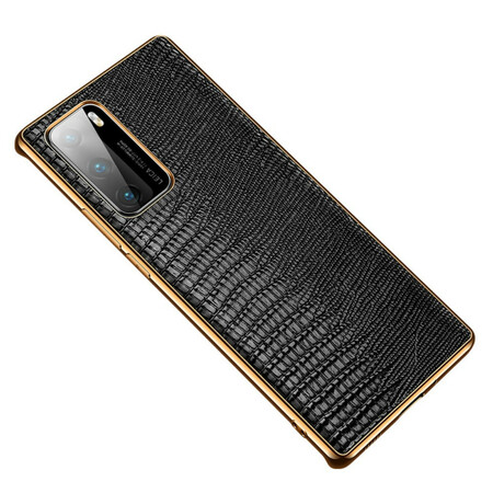 Huawei P40 Capa de Textura de Lagarto em Couro Genuíno