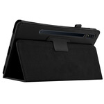 Samsung Galaxy Tab S7 Plus Capa de Couro Lychee