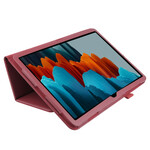 Samsung Galaxy Tab S7 Plus Capa de Couro Lychee