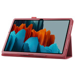 Samsung Galaxy Tab S7 Plus Capa de Couro Lychee