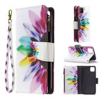 Capa Realme C11 Flor de bolso com fecho de correr