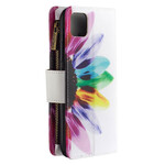 Capa Realme C11 Flor de bolso com fecho de correr