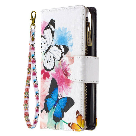 Capa Realme C11 Flor de bolso com fecho de correr