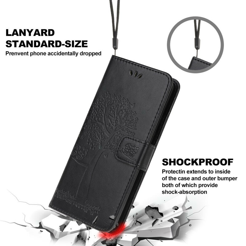 Xiaomi Mi 10T / 10T Pro Tree & Owl Strap Case