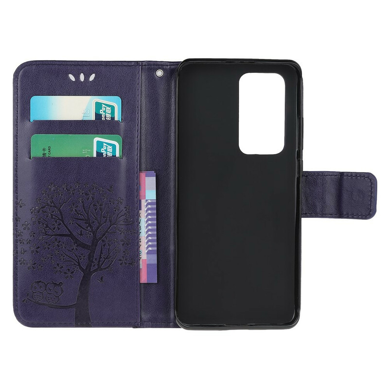Xiaomi Mi 10T / 10T Pro Tree & Owl Strap Case
