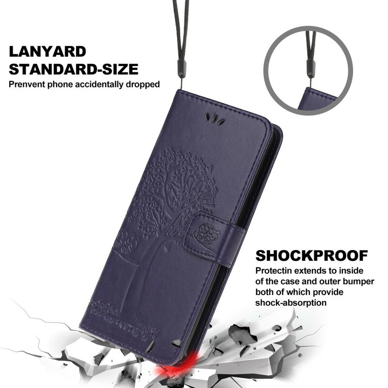 Xiaomi Mi 10T / 10T Pro Tree & Owl Strap Case