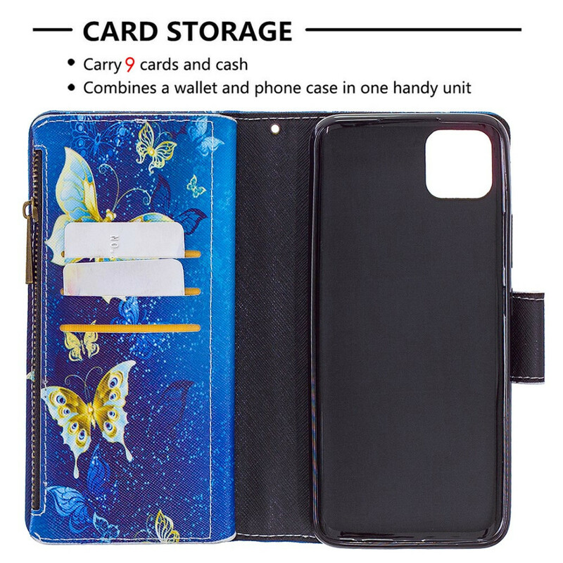 Realme C11 Borboletas de Bolso com Fecho de Ouro