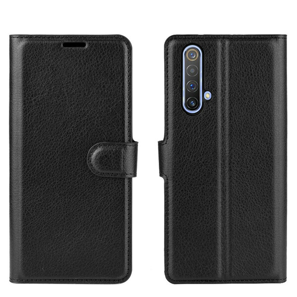 Realme X50 Clássico Efeito Lychee Cover