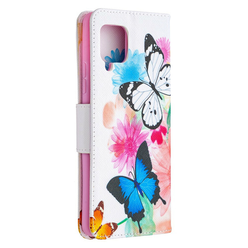 Samsung Galaxy A42 5G Case Butterflies e Flores pintadas