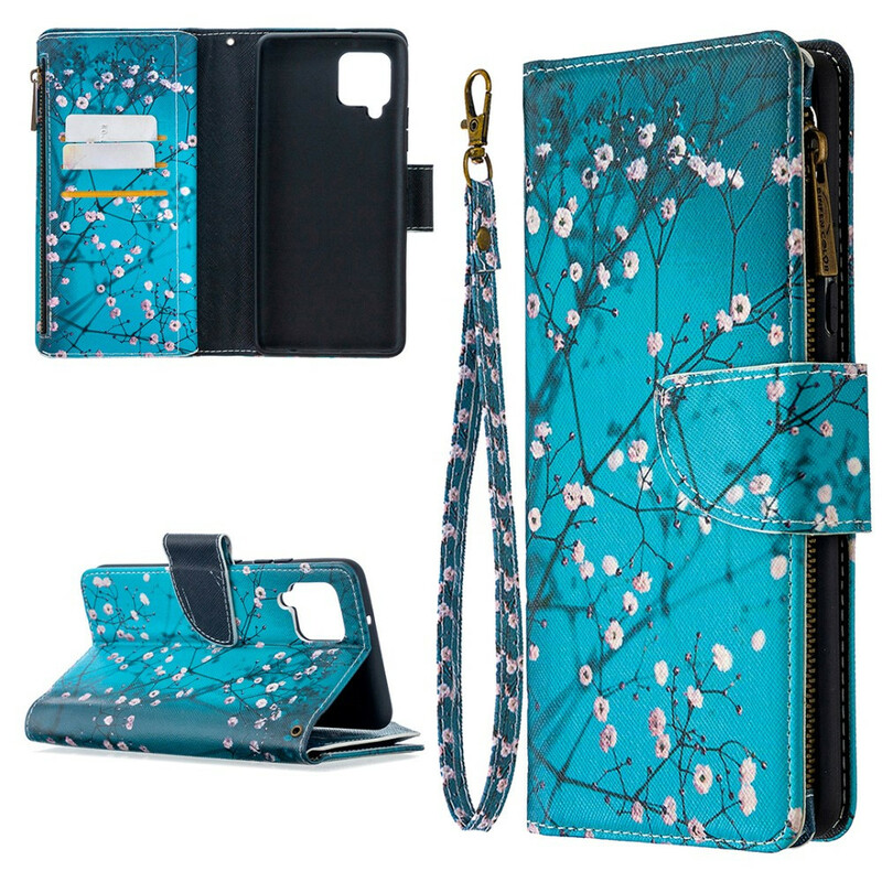 Capa de bolso Samsung Galaxy A42 5G Zipper Pocket Tree Capa de bolso Samsung Galaxy A42 5G Zipper Pocket Tree