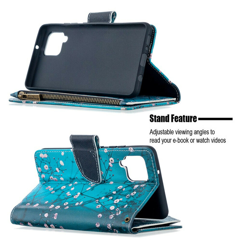 Capa de bolso Samsung Galaxy A42 5G Zipper Pocket Tree Capa de bolso Samsung Galaxy A42 5G Zipper Pocket Tree