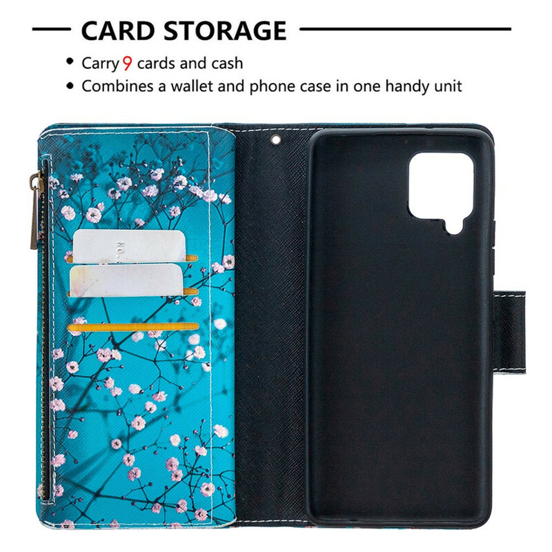 Capa de bolso Samsung Galaxy A42 5G Zipper Pocket Tree Capa de bolso Samsung Galaxy A42 5G Zipper Pocket Tree