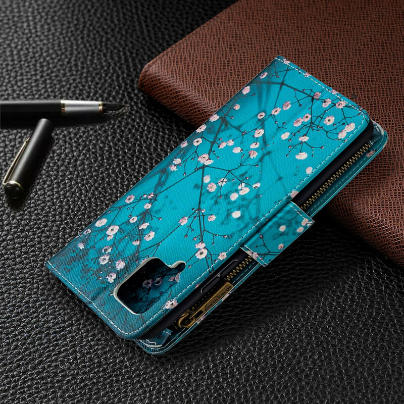 Capa de bolso Samsung Galaxy A42 5G Zipper Pocket Tree Capa de bolso Samsung Galaxy A42 5G Zipper Pocket Tree