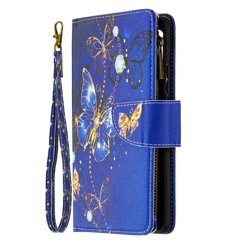 Samsung Galaxy A42 5G Capa de Bolso com Fecho de Carcaça Butterflies