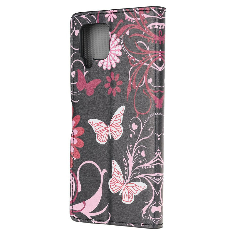 Samsung Galaxy A42 5G Case Butterflies e Flores