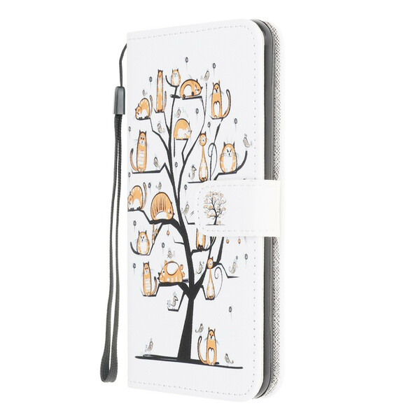 Samsung Galaxy A42 5G Funky Cats Strap Case