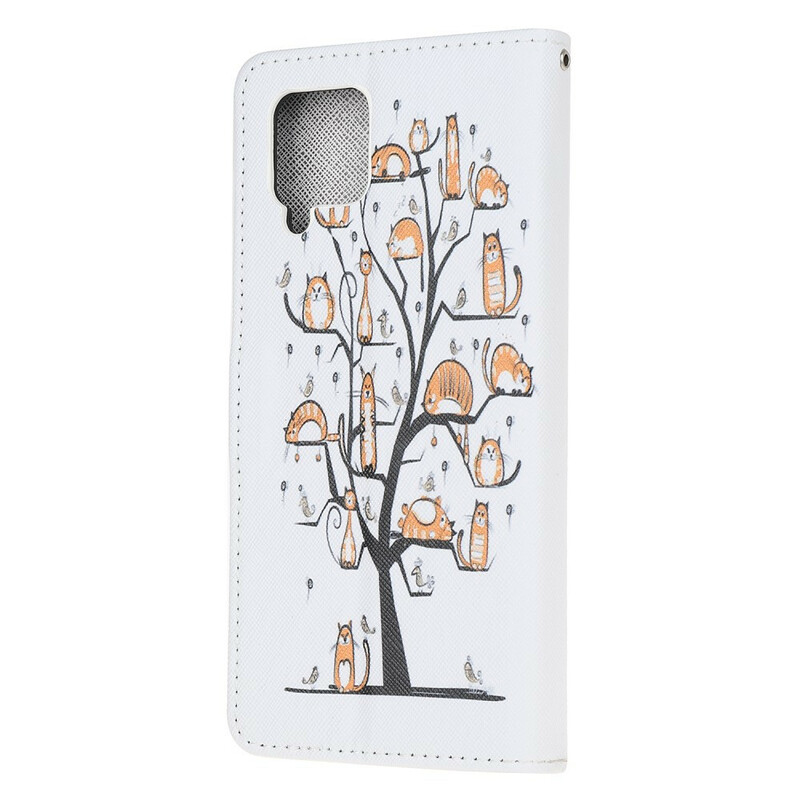 Samsung Galaxy A42 5G Funky Cats Strap Case