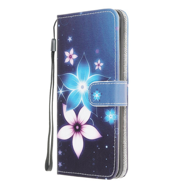 Capa de flores Samsung Galaxy A42 5G Lanyard
