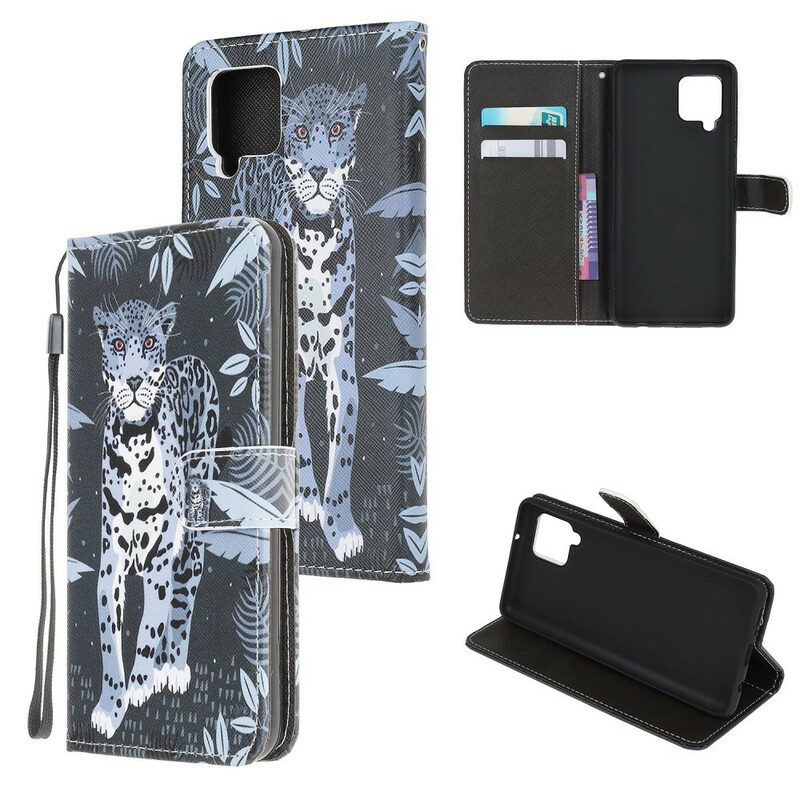 Samsung Galaxy A42 5G Capa de cinta Leopard A42