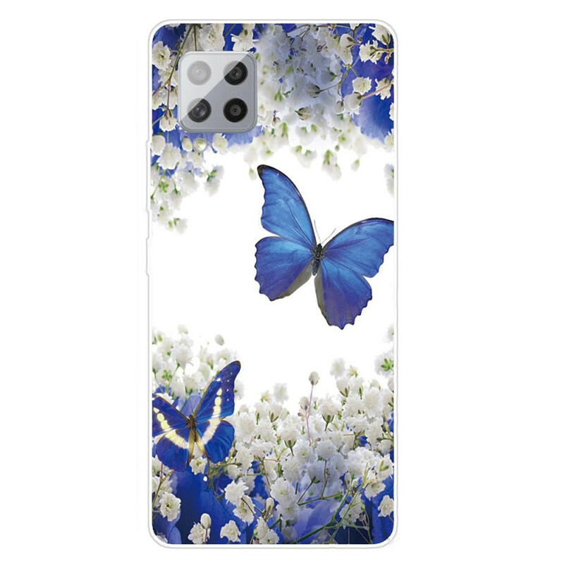 Capa de design de borboletas Samsung Galaxy A42 5G