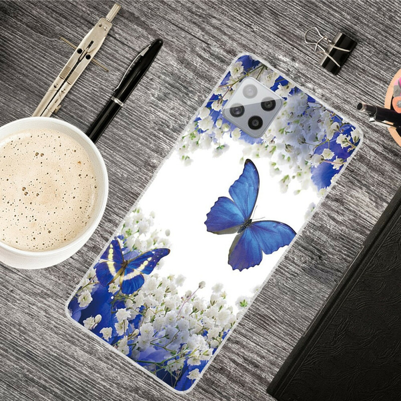 Capa de design de borboletas Samsung Galaxy A42 5G