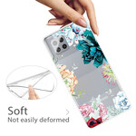 Samsung Galaxy A42 5G Capa de flor de aguarela transparente