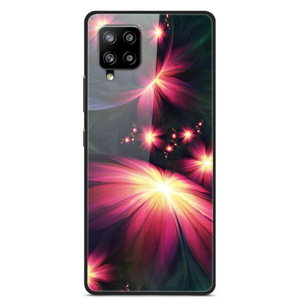 Samsung Galaxy A42 5G Capa de vidro temperado Flores de fantasia