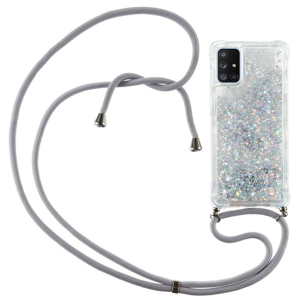 Samsung Galaxy A51 5G Glitter Case com Lanyard
