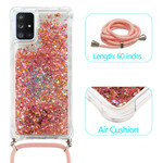 Samsung Galaxy A51 5G Glitter Case com Lanyard