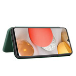Tampa Flip Cover Samsung Galaxy A42 5G Fibra de Carbono