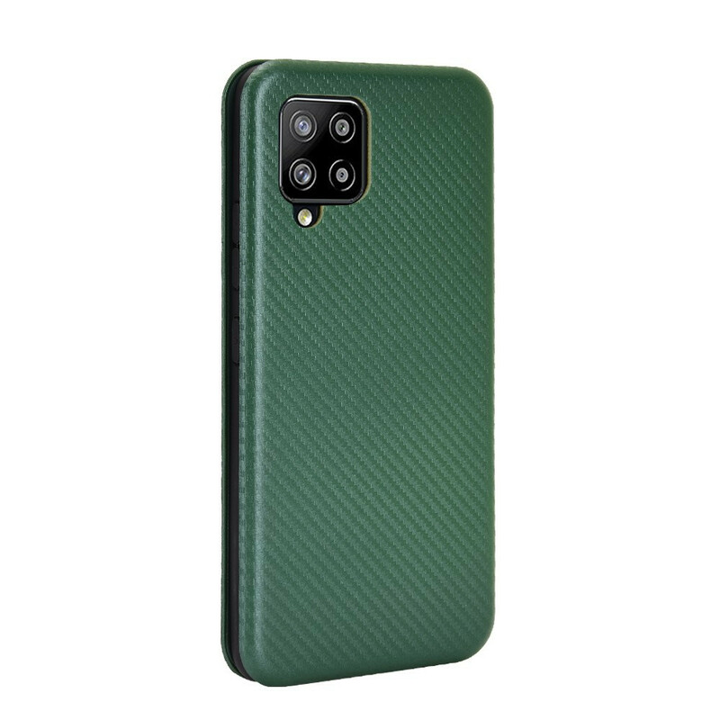 Tampa Flip Cover Samsung Galaxy A42 5G Fibra de Carbono