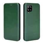 Tampa Flip Cover Samsung Galaxy A42 5G Fibra de Carbono