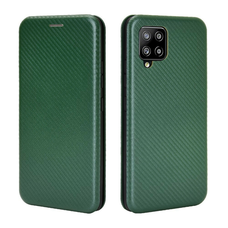 Tampa Flip Cover Samsung Galaxy A42 5G Fibra de Carbono