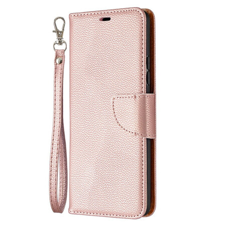 Samsung Galaxy A42 5G Capa Lychee Flap oblíquo