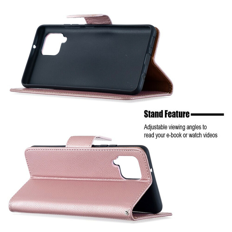 Samsung Galaxy A42 5G Capa Lychee Flap oblíquo