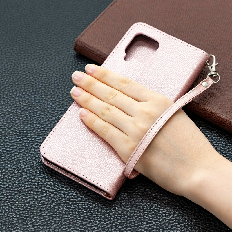 Samsung Galaxy A42 5G Capa Lychee Flap oblíquo