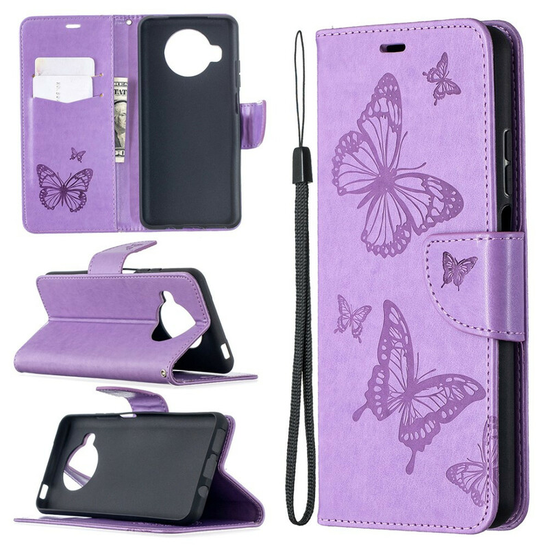 Xiaomi Mi 10T Lite Strap Case com impressão Butterfly