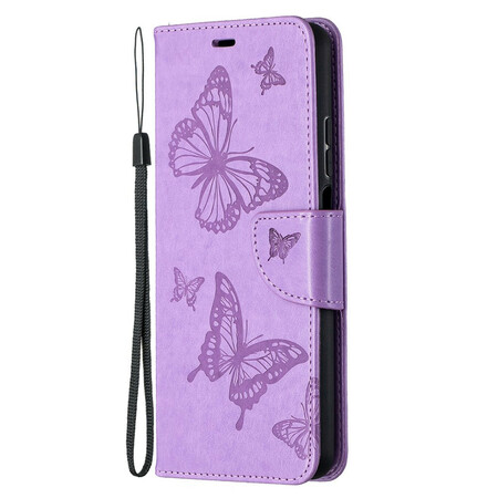 Xiaomi Mi 10T Lite Strap Case com impressão Butterfly